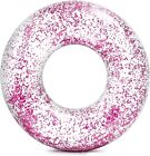 Intex Sand and Summer Sparkling Glitter Tube Swimming Pool Ring in Pink Glitter