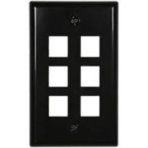 Steren 6-Cavity Black Keystone Plate - Picture 1 of 1