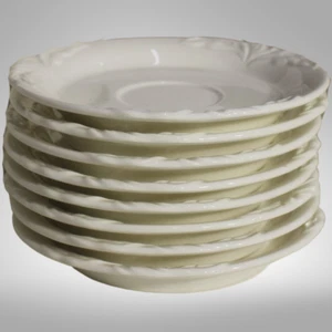 Vintage Villeroy & Boch Foglia 5 7/8" Untertassen 8er Set - Vitro Porzellan Luxemburg - Bild 1 von 7