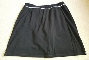 Womens Skort-T by TALBOTS-black cotton stretch knit performance pull on-1X - Picture 1 of 5