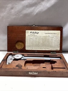 Vintage Mitutoyo Dial Caliper. BRAZIL 9” Untested For Parts Original Case - Picture 1 of 6