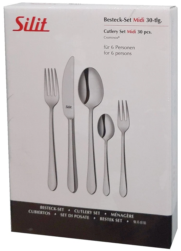 Silit Crominox Besteck-Set Midi 30-teilig für 6 Personen Edelstahl poliert - Bild 1 von 1