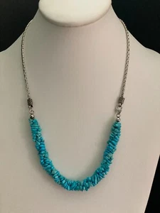 Collar de cadena convertible .925 turquesa de la Bella Durmiente de 20" o pulsera de 7" - Imagen 1 de 16
