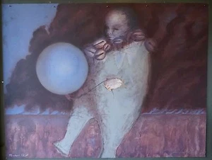 Original signed José Luis Rodríguez Guerra lithograph Baby With Balloon 1992 - Picture 1 of 8