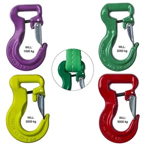 Universalhaken Rundschlingenhaken Hebebandhaken Tragfähigkeit wählbar 1t-5t - Bild 1 von 7