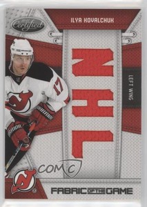 2010 Certified Fabric of the Game Die-Cut NHL Materials /25 Ilya Kovalchuk #IK