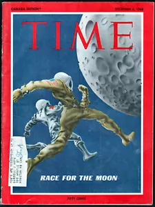 1968 Dec. 06 Canadian Time Magazine Race for the Moon Rolex ad - Picture 1 of 2