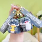 Cute Animal Raccoon Keychain Backpack Decor Korean Kids Pendant Cartoon Keyring