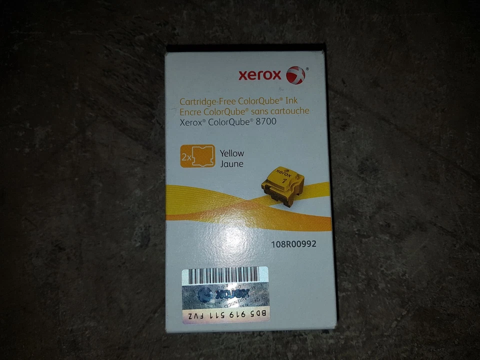 Genuine Xerox 108R00992 Yellow Ink Cartridge ColorQube 8700 BNIB - Image 1 of 1