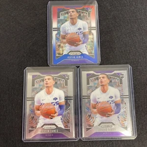 Lot Of (3) 2019-20 Prizm Justin James Rookie (1) Red White Blue Prizm + (2) Base - Picture 1 of 3