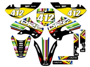 2000-2009 DRZ 110 SERAPE Black Senge Graphics Kit Compatible with Suzuki - Picture 1 of 10