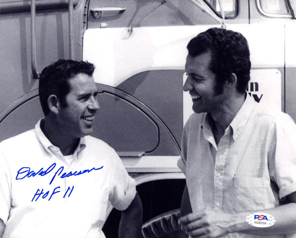 David Pearson SIGNED 8x10 Petty + HOF 11 NASCAR LEGEND PSA/DNA AUTOGRAPHED PHOTO - Image 1 of 1