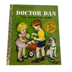 Doctor Dan The Bandage Man Bandaids Vintage 1977 50th Golden Book Anniversary - Foto 1 di 10