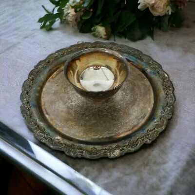 Juego de astillas y inmersiones vintage Du Maurier de Oneida enchapado en plata adjunto de 1 pieza Foto 1 de 4