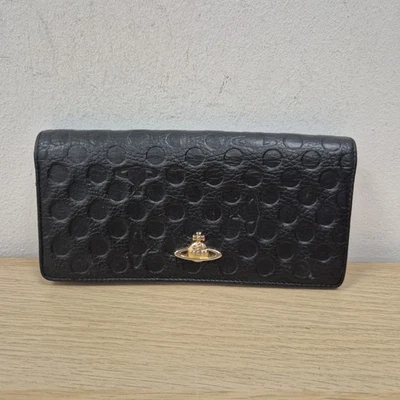 Vivienne Westwood Emboss Continental Coin Card Holder Wallet Purse Orb Leather # - Image 1 of 4
