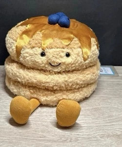 AUTHENTIC Jellycat Amuseable Fran Pancakes- NWT Plush Stuffie Blueberries - Picture 1 of 4