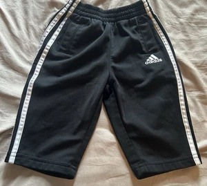 Infants Adidas Black With White Stripes Jogger Pants Size 9 Months - Picture 1 of 5
