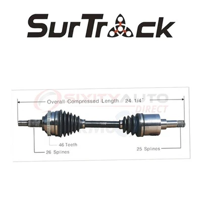 SurTrack CV Axle Shaft for 2003 Dodge Stratus 3.0L V6 - Constant Velocity ks Foto 1 de 4