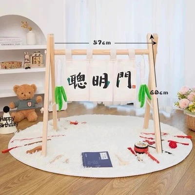 Marco Madera Puerta Inteligente Bebé Primer Cumpleaños Fiesta Foto 1 de 2