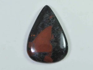 Natural Bloodstone Palm Crytsal 24Cts. Pear Cabochon Loose Gemstone 21X30MM c256 - Picture 1 of 9