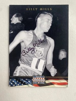 BILLY MILLS AUTOGRAPH 2012 PANINI AMERICANA HEROES & LEGENDS #61 TRADING CARD - Image 1 of 2