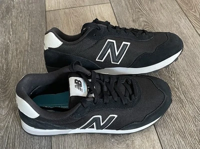 New Balance Womens WL515RA3 Black Mesh Suede Retro Athletic Sneakers Size 7D - Image 1 of 4