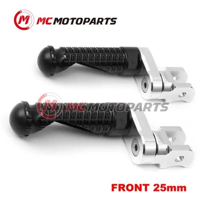For Triumph STREET TRIPLE RX 15-18 17 MPRO 25mm Extended BLACK Front Foot Pegs Foto 1 de 4