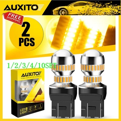 Bright 54smd Amber Yellow 7443 7440 LED Rear Turn Signal Bulbs Light 1~10Set - Image 1 of 4