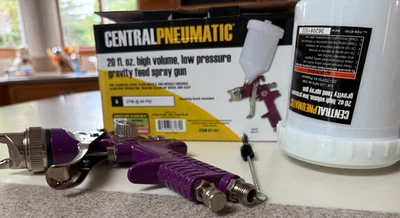 Spray Gun Central Pneumatic 20 Oz 6 CFM High Volume Low Pressure for Parts - Image 1 of 4