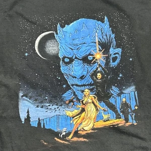 Camiseta Negra Estilo Juego de Tronos X Star Wars Unisex Talla 4XL Algodón Gráfico - Imagen 1 de 5