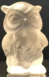 LAST ONE Goebel Frosted Glass SMALL BARN OWL Figurine Made in Germany FREE SHIP - Picture 1 of 1