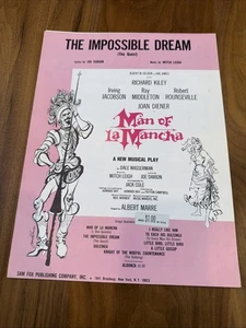 Vocal Selections From Man Of La Mancha Musical Piano Vocal Score 1965 RARE VTG ✨ - Picture 1 of 8