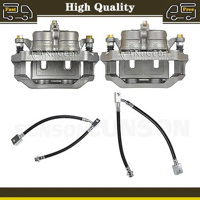 Juego de 4 pinzas de freno delanteras y mangueras para INFINITI G37 3,7 L Nissan 370Z 3,7 L Foto 1 de 4