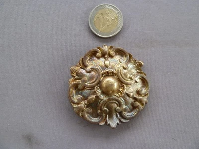 Ancien grand cache clou, piton en bronze doré - Photo 1/2