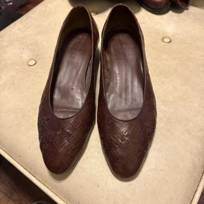 Pisos Cabin Creek ~ Estilo CARLY en Marrón Talla 8.5 ~ Cuero ~ De Colección Foto 1 de 2