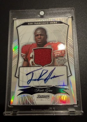 2009 Bowman Sterling Фрэнк Гор С АВТОГРАФОМ Джерси GU ПЕРЕЛИВАЮЩАЯСЯ NO 2/25 - Изображение 1 из 2