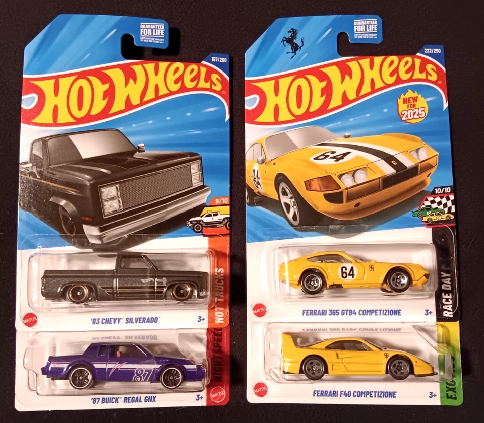 2026 Hot Wheels Treasure Hunt 87 BUICK GNX, 83 CHEVY SILVERADO, Ferrari F40 GTB4 - Image 1 of 1