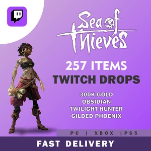 Sea of Thieves 257 artículos Twitch Drop | Obsidiana | Twilight Hunter | GP | Presagio - Imagen 1 de 1