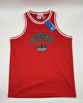 Adidas Boy's Original Mesh Tank Top Better Scarlet |JW1982| - Image 1 of 2