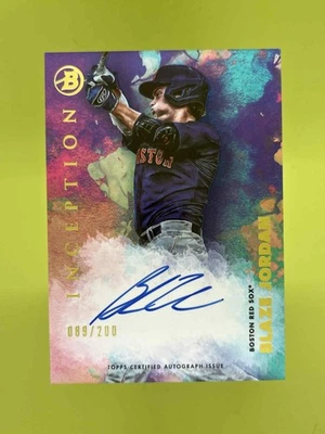 2021 BOWMAN INCEPTION BLAZE JORDAN AUTO 89/200 - Image 1 of 4