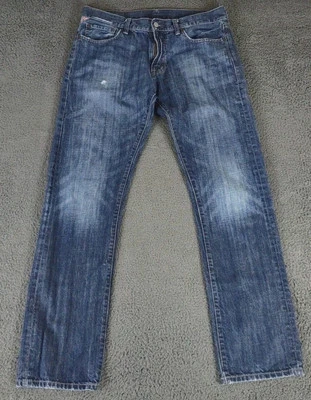 Denim & Supply Jeans Mens 34x34 (Fits 36x34) Straight Blue Distress Ralph Lauren - Image 1 of 4