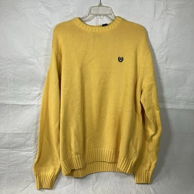 Suéter Para Hombre Ralph Lauren Chaps Tejido Pullover Talla XXL 2XL Vintage Amarillo Años 90 Foto 1 de 4