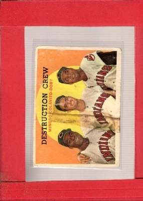 1959 Topps #166 Minnie Minoso/Rocky Colavito/Larry Doby P Poor Indians  ID:66693 - Image 1 of 2