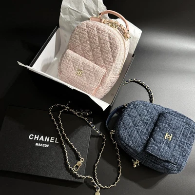 Chanel Novelty Tweed Mini Backpack - Navy - Image 1 of 4