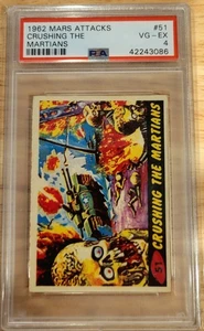 1964 Mars Attacks UK #51 Crushing The Martians, PSA 4 VG-EX, Great Centering!! - Picture 1 of 2