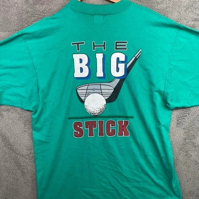 Galt Sand 复古高尔夫绿色“The Big Stick”T恤男式 XL 码  — 第 1/4 张图片