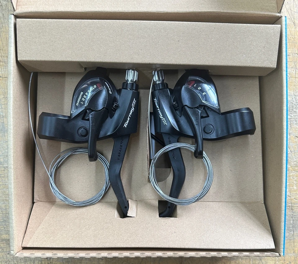 Shimano Tourney Tx800 3x8-speed Bicycle Brake/shift Lever Set Black