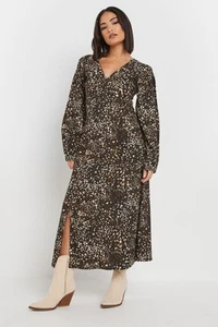 PixieGirl Petite Women's Abstract Spot Midi Tea Dress - Picture 1 of 7