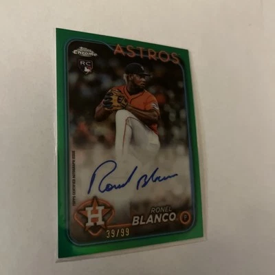 2024 Topps Chrome Update - Ronel Blanco Auto - Green Refractor 88/99 PSA 10 - Image 1 of 2