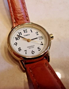 Timex Indiglo Watch- Leather Wrist Band - Picture 1 of 5